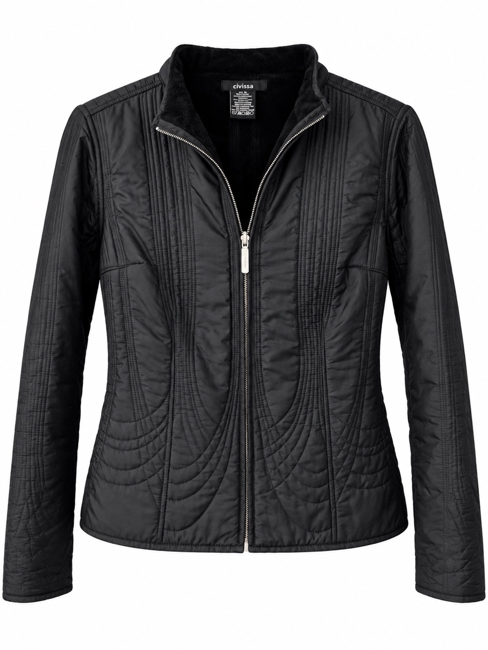 Eivissa Reversible Black Quilted Fleece Jacket Women’s M